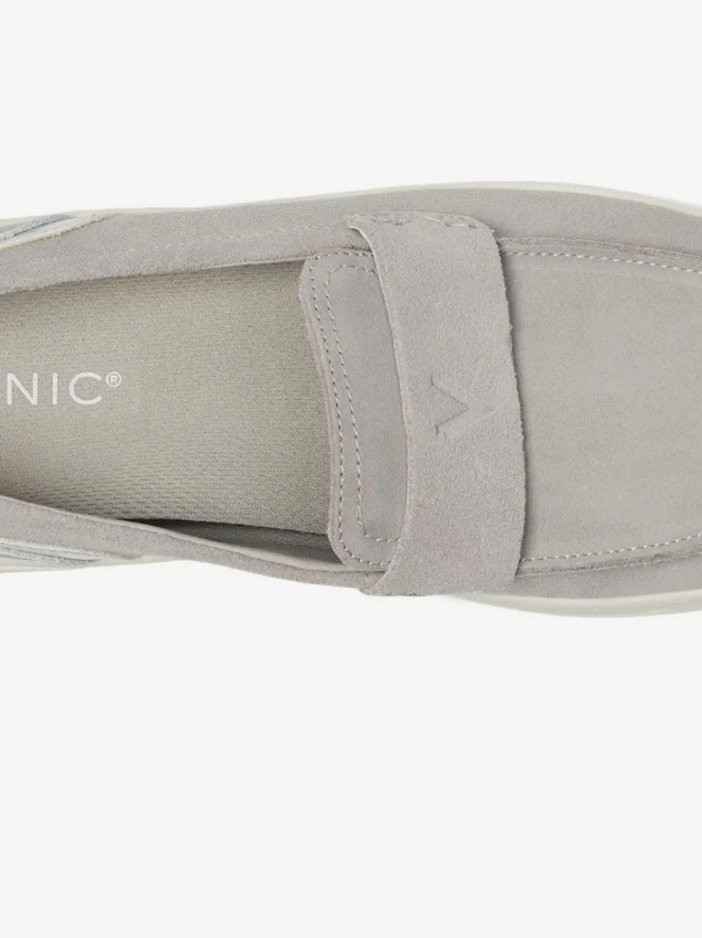 Vionic Light Gray Suede Walk Roam Loafer Sz 9 Nwot